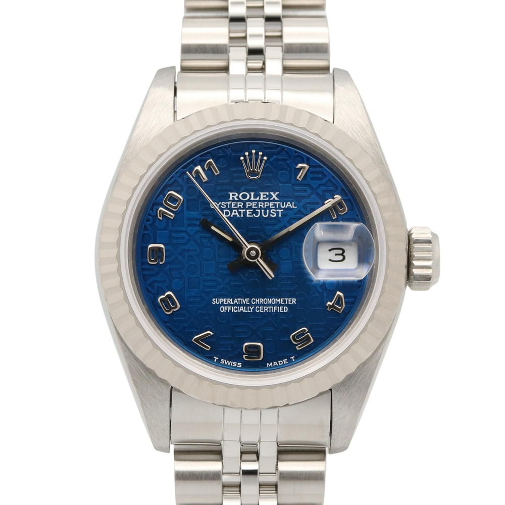 Rolex Datejust S-series watch, 18K white gold (WG) stainless steel, ladies', ...
